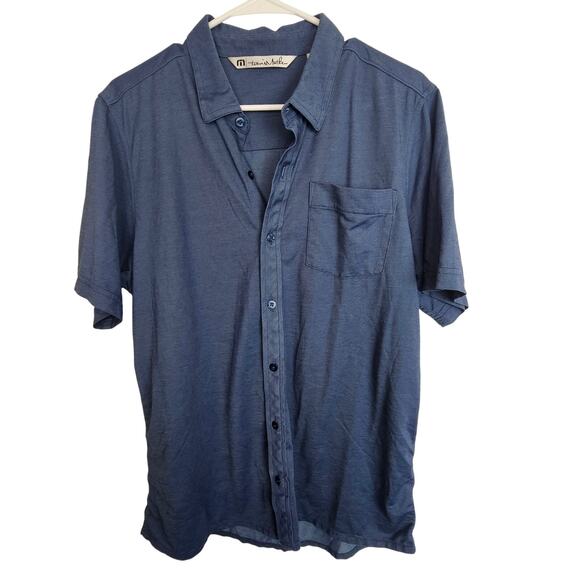 Travis Mathew Mens Button Shirt L Casual Everyday Minimalist Easy Weekend Vibes - Picture 1 of 9